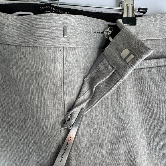 Banana Republic Sloan Curvy Fit Gray 6 Women Stretch Ankle Dress Pants Pockets - Picture 6 of 9